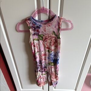 Posh Peanut Floral Sleeveless Kids Top